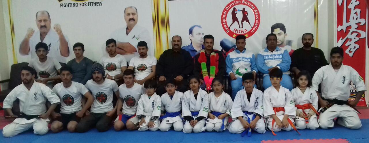 Legends, of ,Islamabad ,Mixed ,Martial ,Arts , Grand ,master, Shihan Raja Khalid , Shihan Zaheer Ali Mashadi, with, young, champions, at, MMA, head ,quarter ,Islamabad, Pakistan