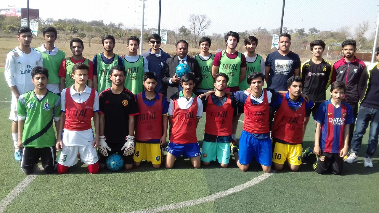 RAWALPINDI, ARMY, HERITAGE, FOUNDATION, AYUB PARK, CELEBRATED, FIFA, TROPHY, ARRIVAL, IN, PAKISTAN, DURING, A, FOOTBALL, MATCH, OF, JUNIOR, TEAMS, HELD, BY, TOTAL, CLUB, ARMY, HERITAGE, FOUNDATION, RAWALPINDI