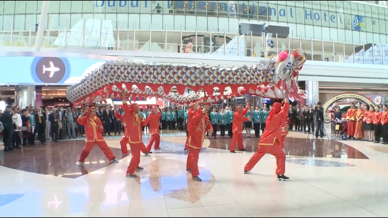 Interesting dance performances on Dubai airport