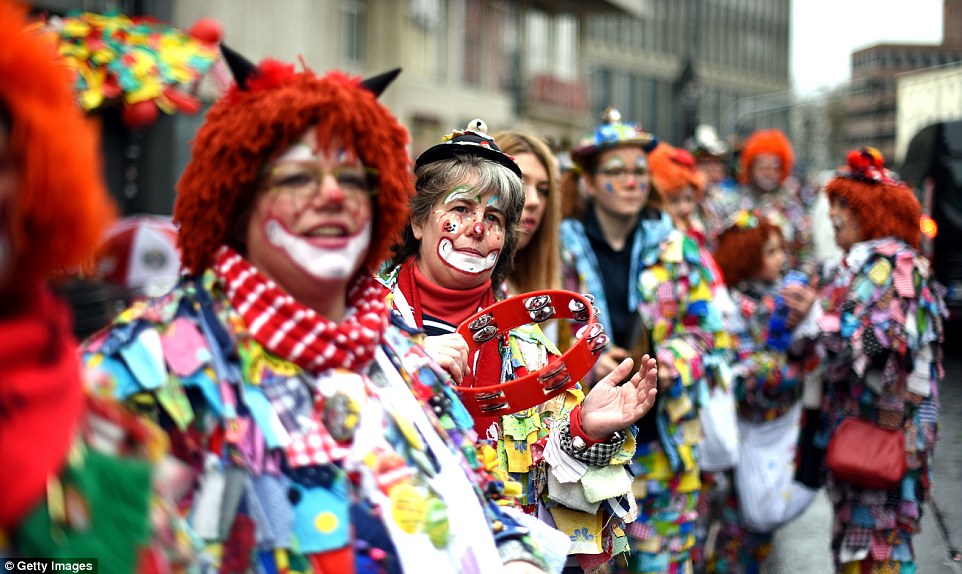 The colorful street carnival starts in Germany