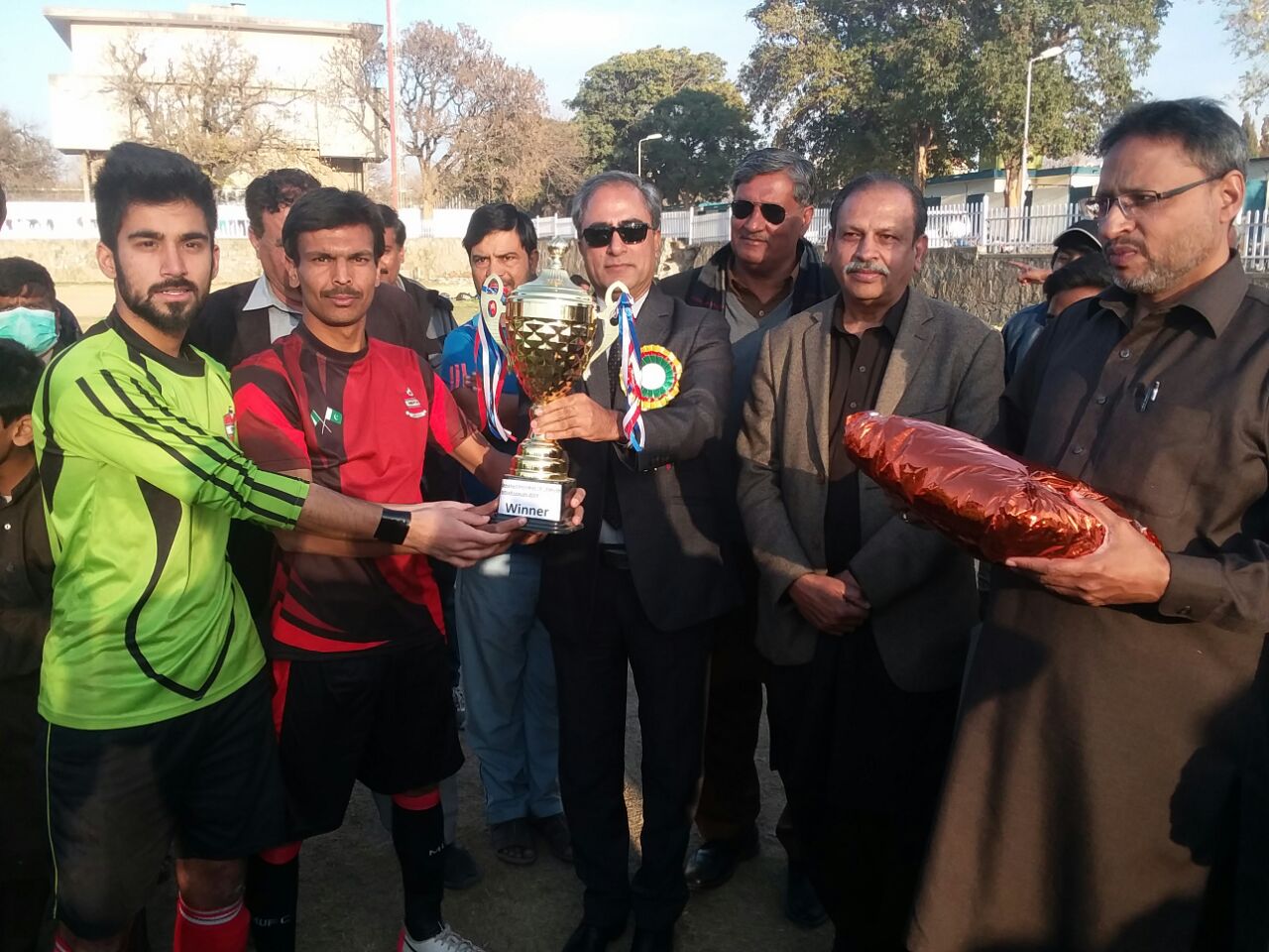 Tramrri club won the Islamabad maridition B division football league by beating Ghouri club 3-1