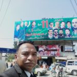 HISTORICAL, FAWARA CHOWK, RAJA BAZAR, BEING, DECORATED, FOR, MARYAM NAWAZ, JALSA