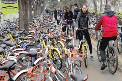 Bicycles became the graveyard place by place in China