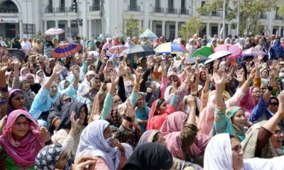 Lahore: Lady Heath Workers' Dharna continues on the second day