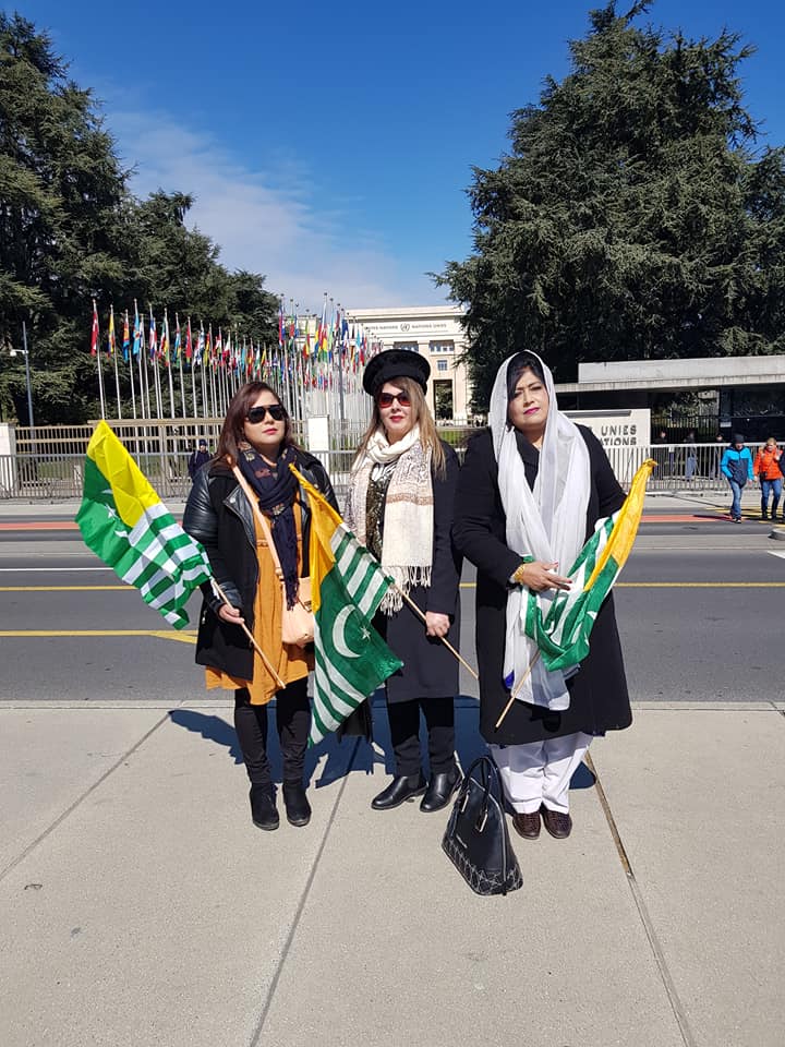PAKISTANI, AND, KASHMIRI, COMMUNITY, PROTESTING, OUTSIDE, THE, JAVANESE, UN, OFFICER,  HEADED, BY, EX-PRIME MINISTER, AZAD KASHMIR, BARISSTER, SULTAN MEHMOOD CHAUDHRY