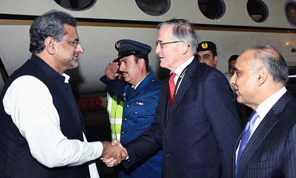 Shahid Khaqan Abbasi reached London for the Commonwealth Conference