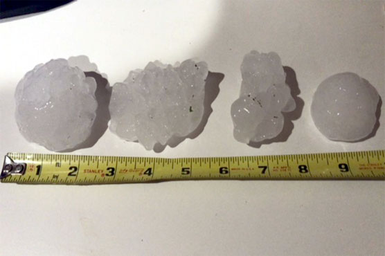 Tennis ball shaped olay destruction in Texas