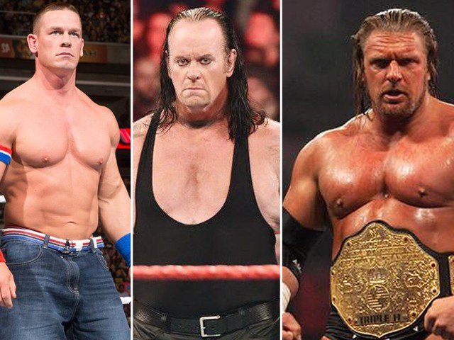 John cena, Triple H and Undertaker prepare to show an essence in Saudi Arabia