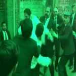 Lawyers rain of fist and legs on each other in Justice house Lahore