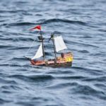The small toy boat set a trip of thousands of kilometers