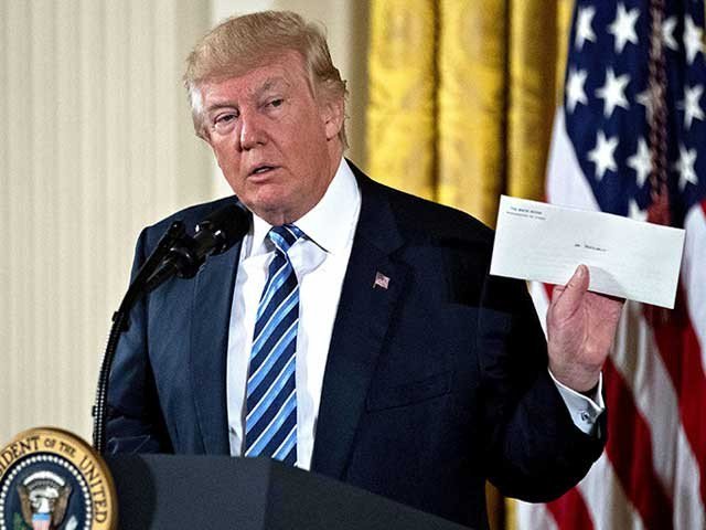 A letter, Adaley Mr. Trump's name