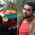 Attending the funeral prayers of martyrdom by breaking the barriers of thousands of Kashmiris