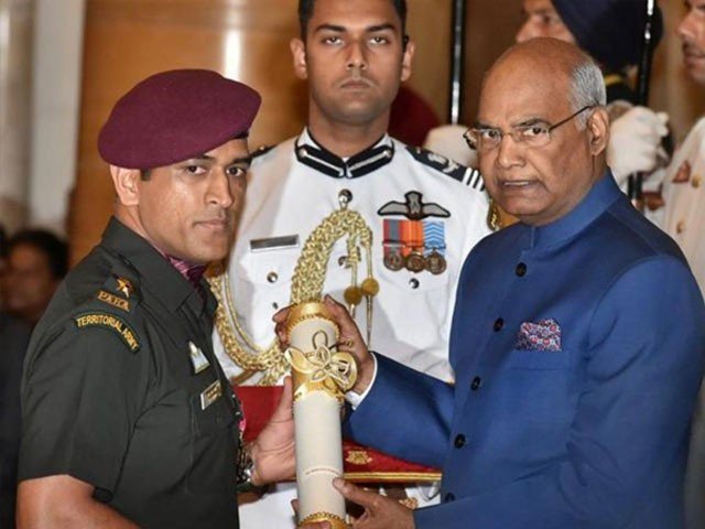 Dhoni was awarded the Indian Civil Award Padma bhushan
