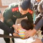 The girl's child was caught in a washing machine in China