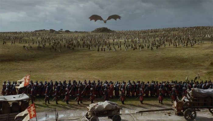 Game of Thoronz 8, Battle scene recorded in 55 nights