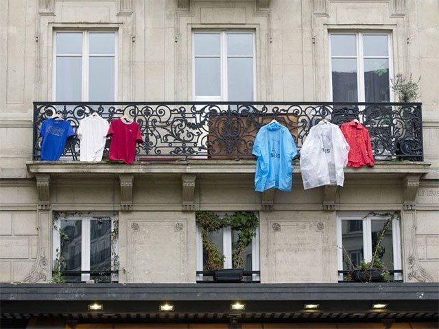 Banned clothes in Kuwait in the balcony