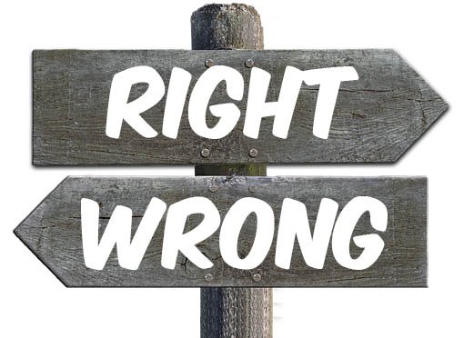 I'm wrong but who is right!