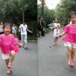 Demonstrating rope jumping with a small fairy skill