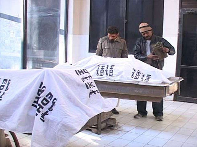 The bodies were burnt after killing the husband and wife in Karachi