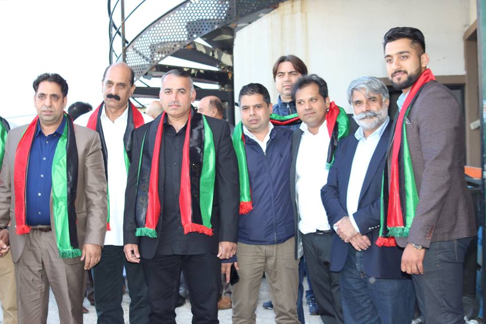 Haji, muzzamal, hussain, organized, an , dinner, in, honor, of  chaudhry, muhammad, razzaq, dhal, newly, elected, PRESIDENT, PPP, FRANCE