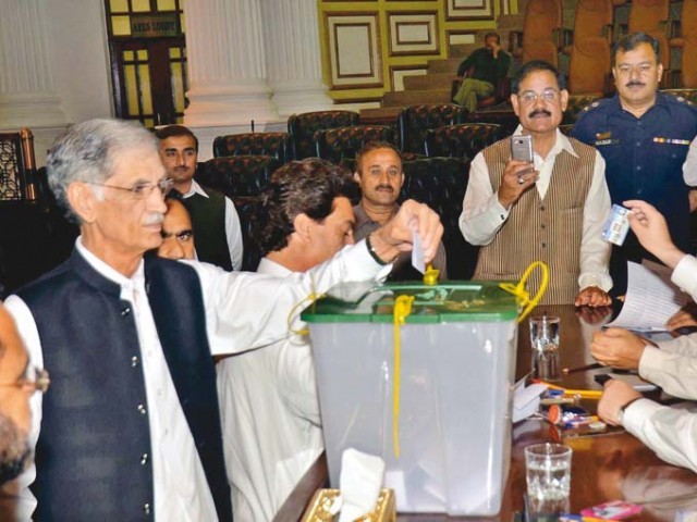 From where and how many areas should the Chief Minister Khyber Pakhtunkhwa Pervaiz Khattak contest in the 2018 elections? Pakistan Tehreek-e-Insaf announced