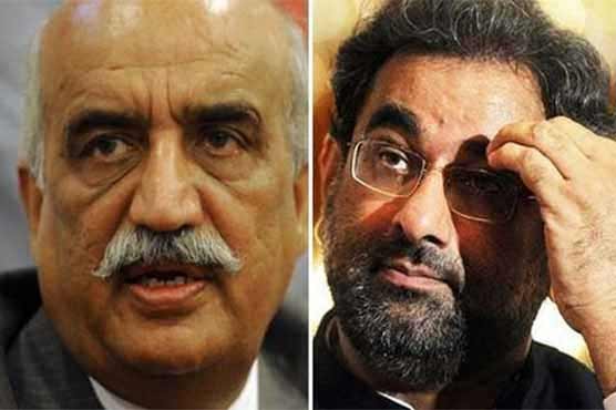 Shahid Khaqan Abbasi and Khursheed Shah Sarwaran could not agree on the name of Prime Minister
