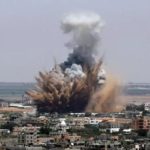 Israeli forces bombing in Gaza, situation tense