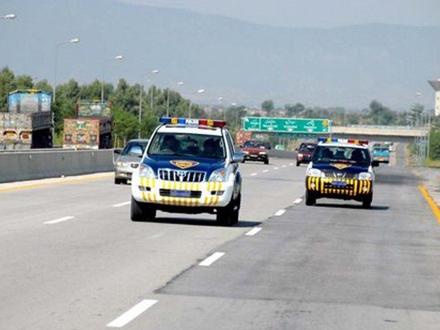 Three people were injured in a bus near the Rawalpindi Tower Plaza of Motorway Police