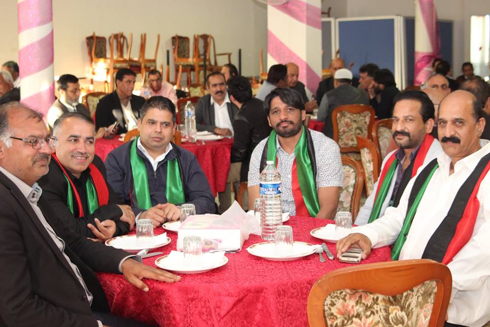 Haji, muzzamal, hussain, organized, an , dinner, in, honor, of  chaudhry, muhammad, razzaq, dhal, newly, elected, PRESIDENT, PPP, FRANCE