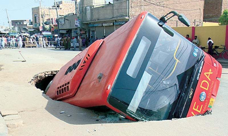 The government's vehicle stuck