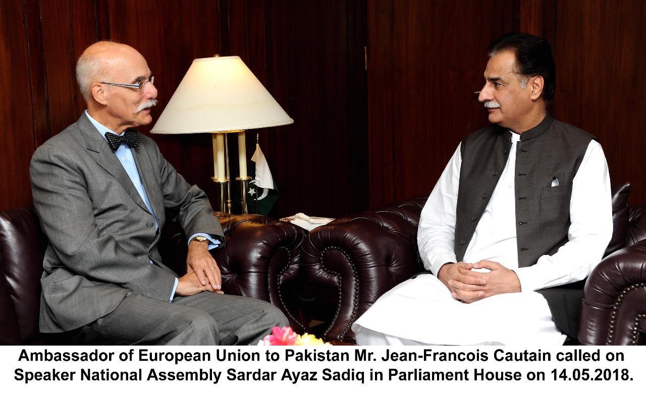 EU, ambassador, meet, speaker, national, assembly, sardar ayaz sadiq
