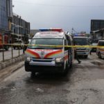 One killed in a suicide attack on a security force car in Nowshera, 3 injured