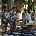 Karachi: Rangers raid in heavy quantity, recovered heavy weapons