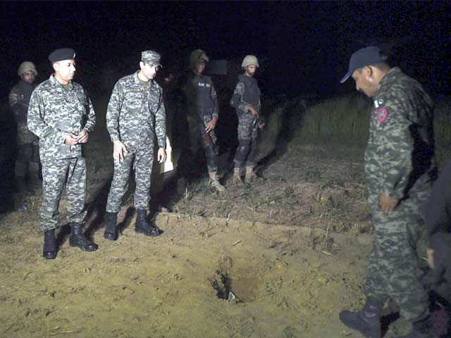 On the working bundry of Indian Army, firing on the back of the army