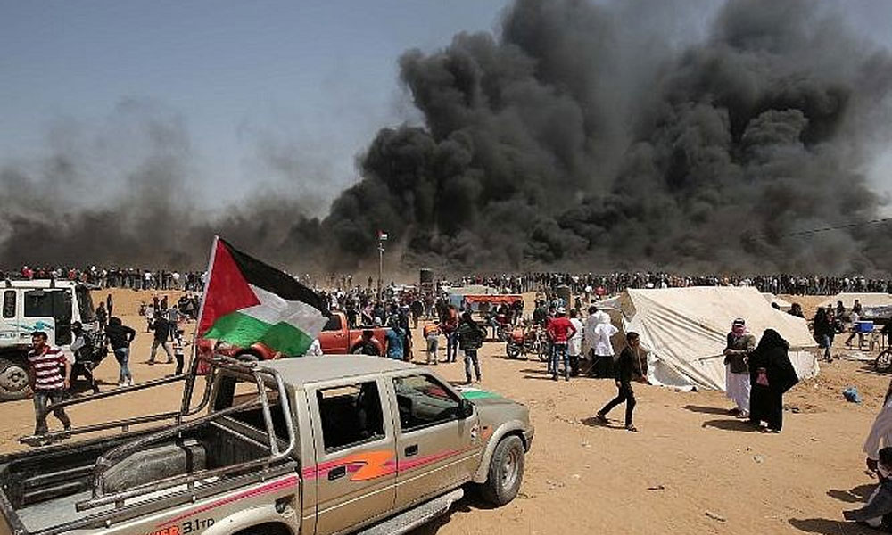 Hamas condemns fire in Gaza, denies Israel