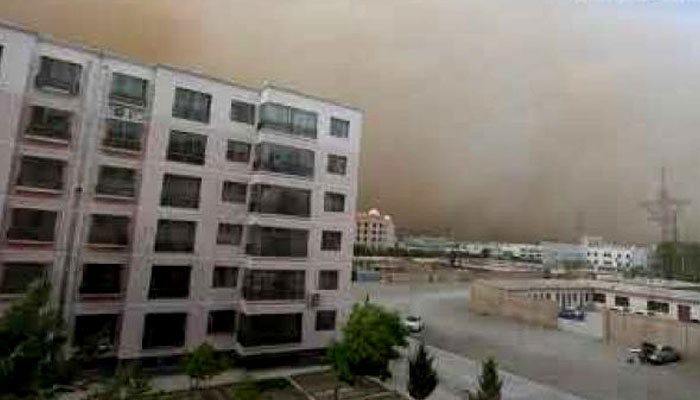 Sand storm amid in china; system life dharma