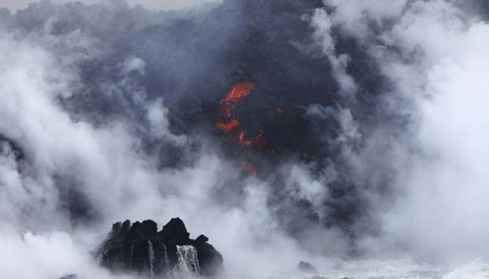 In the air, emissions begin to emerge from dangerous gases