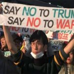 South Korea protest against trumpet in North Korea protest