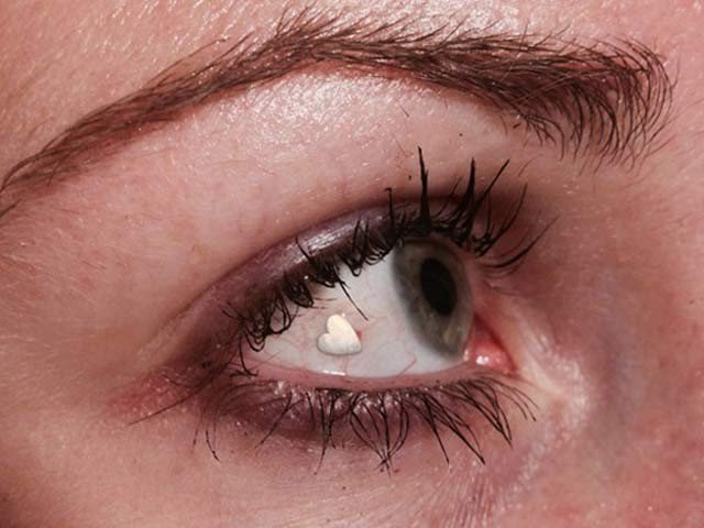 Jewelry that can be worn inside the eyes