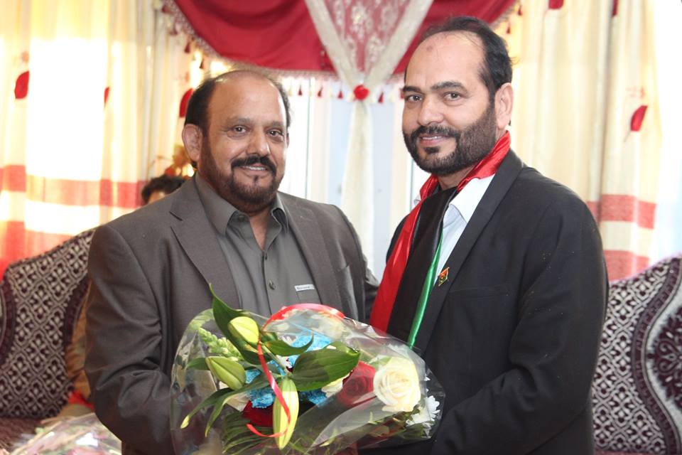 Haji, muzzamal, hussain, organized, an , dinner, in, honor, of  chaudhry, muhammad, razzaq, dhal, newly, elected, PRESIDENT, PPP, FRANCE