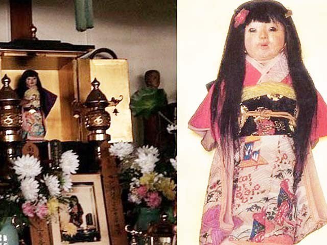 Mysterious Japanese doll with which human hair is rising