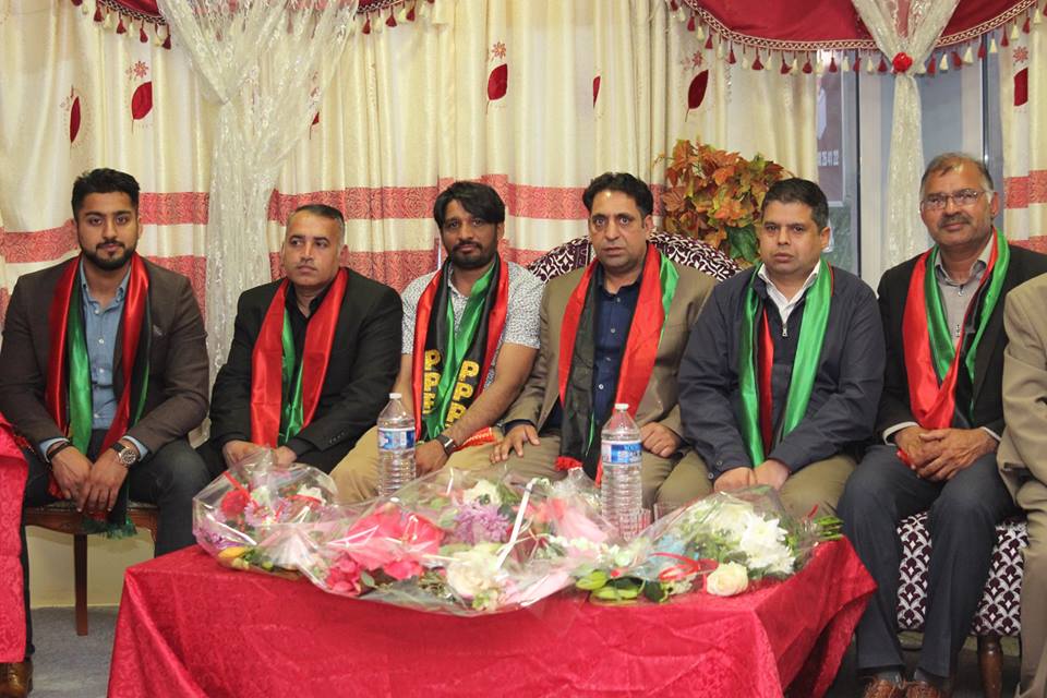 Haji, muzzamal, hussain, organized, an , dinner, in, honor, of  chaudhry, muhammad, razzaq, dhal, newly, elected, PRESIDENT, PPP, FRANCE