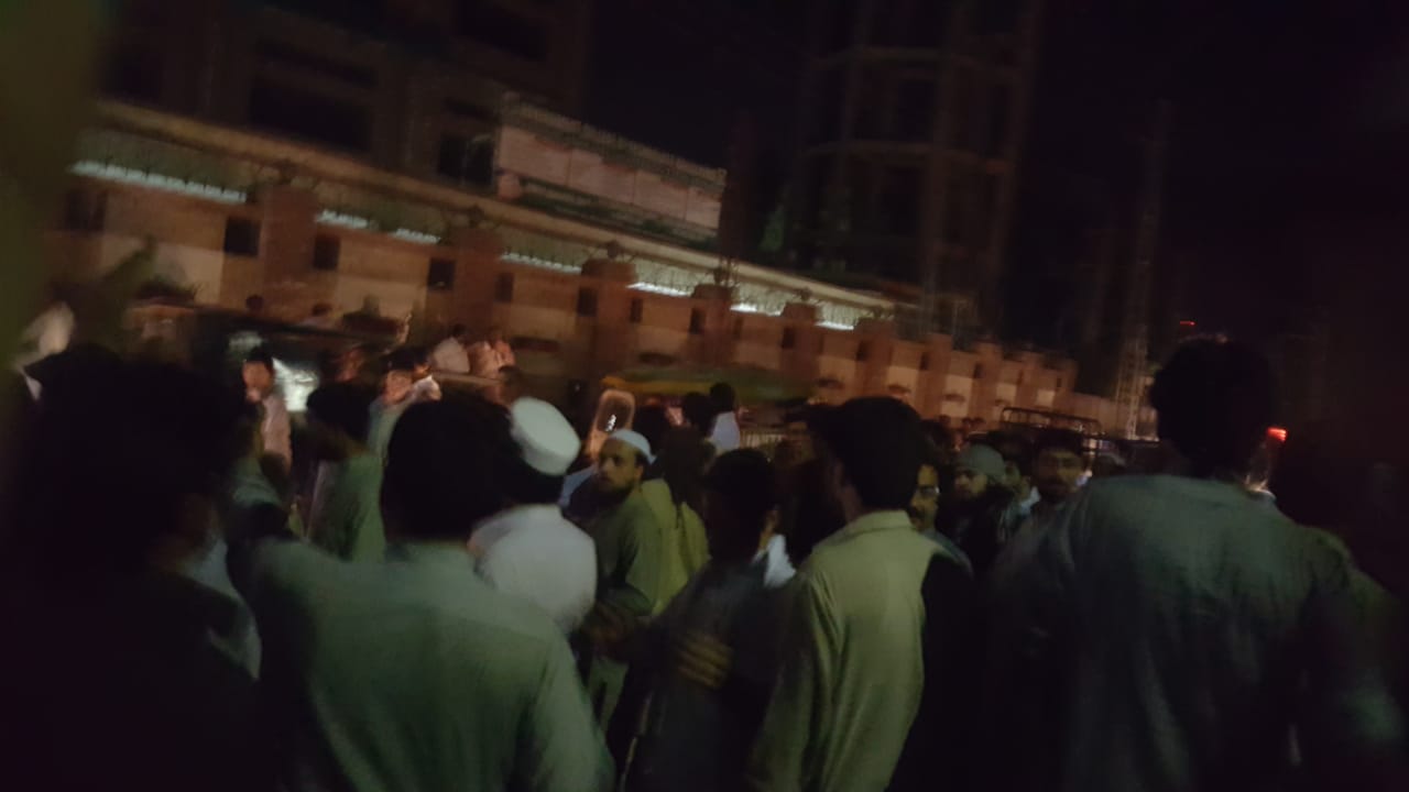 Fireworks in the clothes shop situated in Sadiqabad