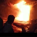 A sudden fire broke out in the shop at Hassan Abdal Bazaar