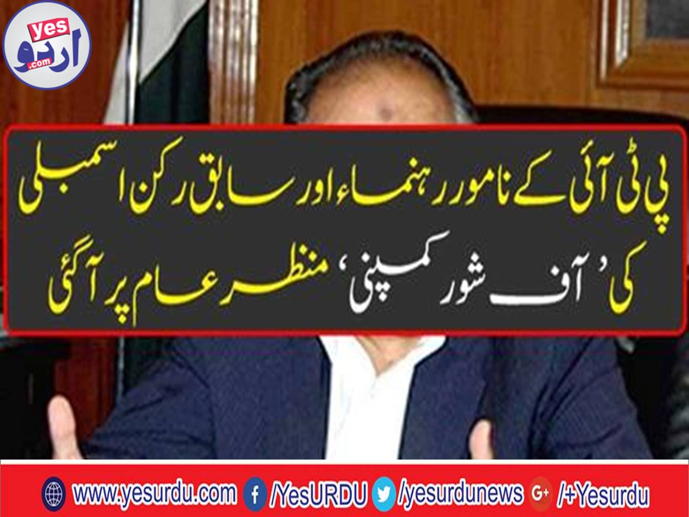 Former member of Punjab Assembly Shoaib Siddiqui's offshore company came out