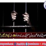 The PML-N leader was sentenced to jail for 20 years on sexual abuse with innocent children