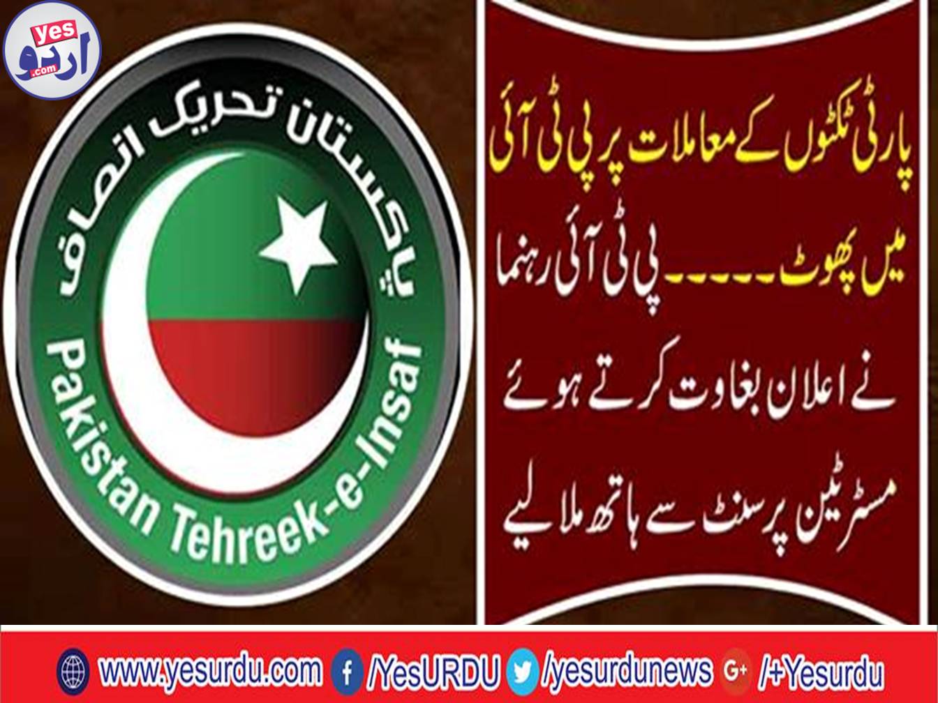 Switched in PTI on party ticket matters
