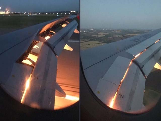 The flight of the Saudi Football team flashed