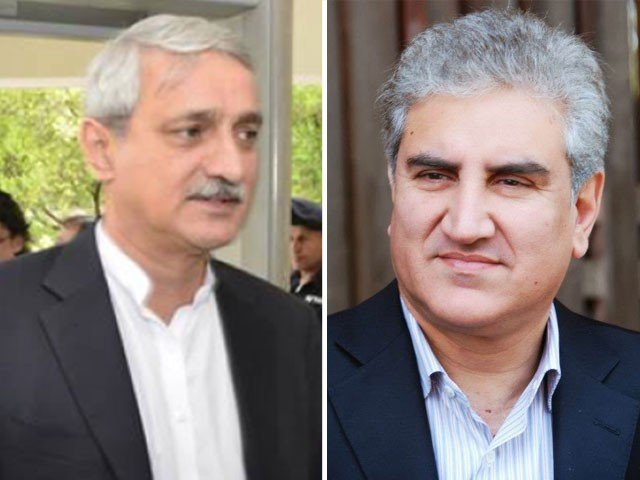 Shah Mehmood Qureshi and Jahangir Tareen put a word on each other