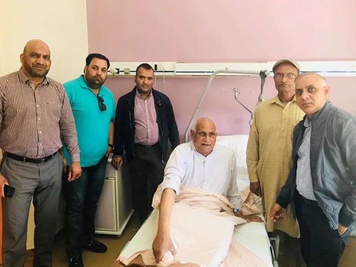 SEINOR, PPP, LEADER, MIRZA ATEEQ, PTI, LEADERS, MALIK ANSAR, MALIK WAJAHAT, AND, SENIOR, LEADER,, PMLN, RAHEELBUTT, VISITED, CH RIASAT CHAAR, IN, HOSPITAL